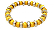 wholesale silver gold plated stretchable bead italian bracelet