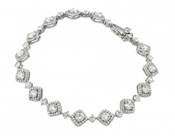 wholesale silver cz tennis bracelet