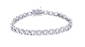 wholesale silver cz tennis bracelet