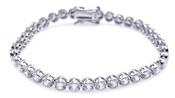 wholesale silver cz bubble tennis bracelet
