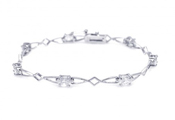 wholesale silver cz bracelet