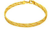 wholesale silver gold plated criss cross net italian bracelet