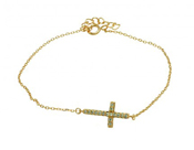 wholesale silver gold plated cross bracelet