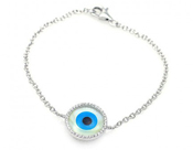 wholesale silver evil eye bracelet