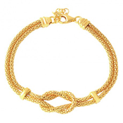 wholesale silver gold plated knotted italian bracelet