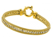 wholesale silver gold plated cz bracelet