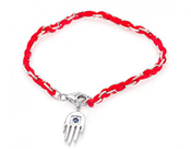wholesale silver hamsa red cord bracelet