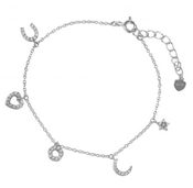 wholesale silver hamsa hand cz bracelet