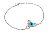 wholesale silver evil eye love bracelet