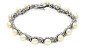 wholesale silver pearl bracelet