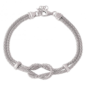 wholesale silver knotted italian bracelet