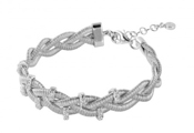 wholesale silver braided italian bracelet