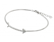 wholesale silver arrow cz bracelet
