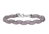 wholesale silver black mesh italian bracelet