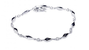 wholesale silver black marqui cz bracelet