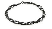 wholesale silver black twisted italian bracelet