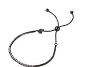 wholesale silver black bolo italian bracelet