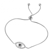 wholesale silver evil eye bolo bracelet