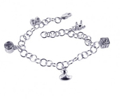 wholesale silver cz bracelet