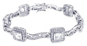 wholesale silver princess antique style bracelet