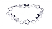 wholesale silver multi star cz bracelet