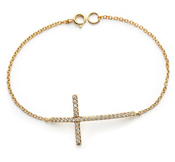 wholesale silver gold plated cross bracelet