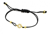 wholesale silver gold plated cross black cord bracelet