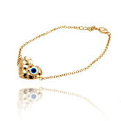 wholesale silver gold plated evil eye bracelet