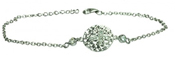 wholesale silver flower cz bracelet