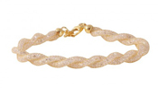 wholesale silver gold plated braided mesh italian bracelet