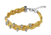 wholesale silver gold plated braided italian bracelet