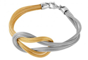 wholesale silver gold plated mesh infinity knot italian bracelet