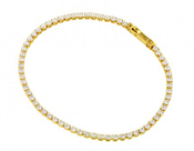 wholesale silver gold plated cz tennis bracelet