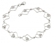 wholesale silver heart bracelet