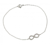 wholesale silver infinity cz bracelet