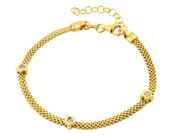 wholesale silver gold plated mesh bracelet