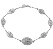 wholesale silver religious charm bracelet