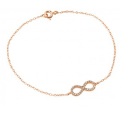 wholesale silver gold plated infinity cz bracelet