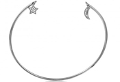 wholesale silver star and moon cuff bracelet