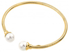 wholesale silver gold plated italian pearl cuff bracelet