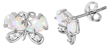 wholesale silver cz encrusted bar earrings