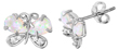 wholesale silver cz encrusted bar earrings