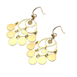 sterling silver gold rhodium plated flat round chandelier hook earrings