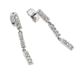 wholesale silver multiple channel set round cz earrings