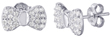 wholesale silver flower cz earrings