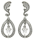 wholesale sterling silver teardrop filigree cz stud earrings