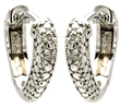 wholesale silver cz heart hoop earrings
