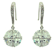 wholesale sterling silver crystal cricle cz hook earrings