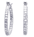 wholesale sterling silver cz hoop earrings