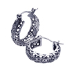 wholesale silver cz hoop earrings